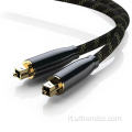 Connettori placcati da 24k Cavo Toslink audio ottico digitale